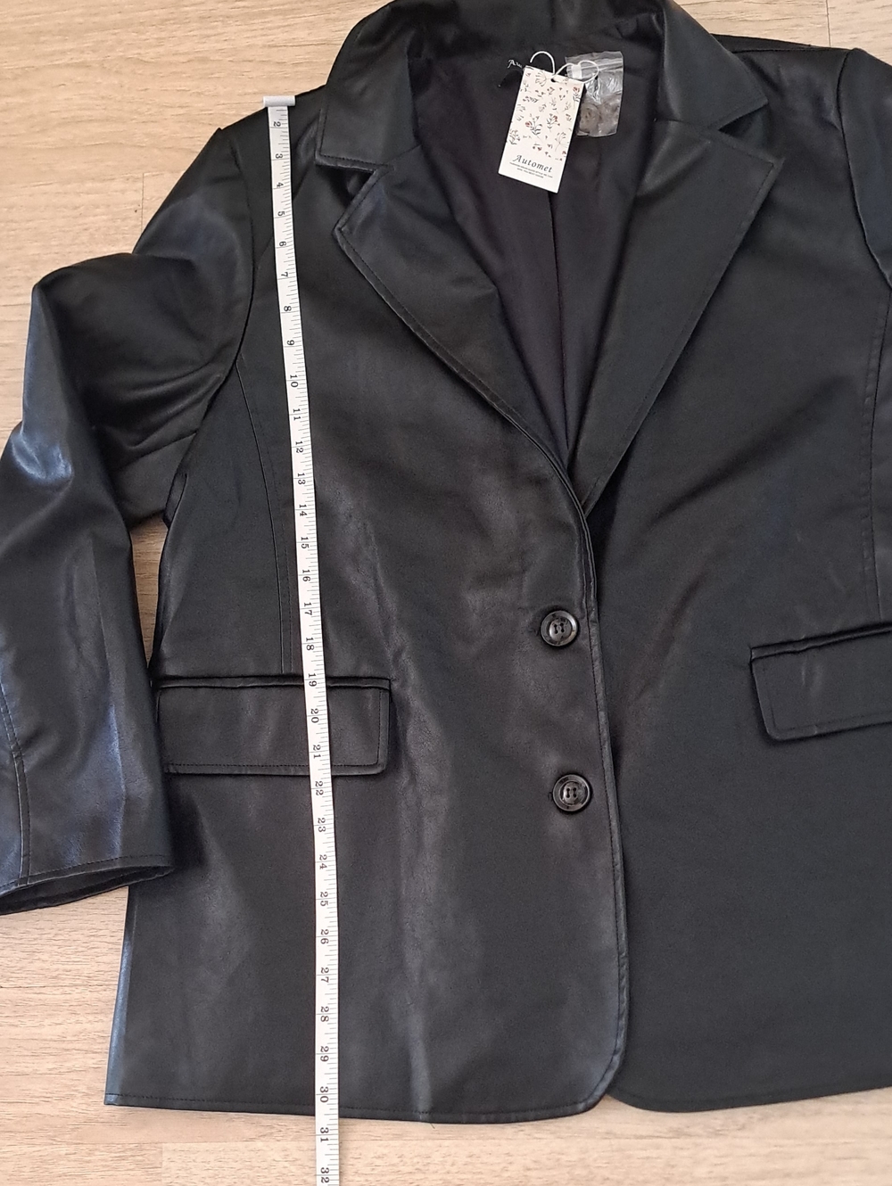 AUTOMET Women's Leather Jackets Black Tailored Blazer - Picture 6 of 13